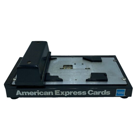 Vintage American Express Credit Card Portable Manual Imprint Machine Slider - Picture 5 of 11